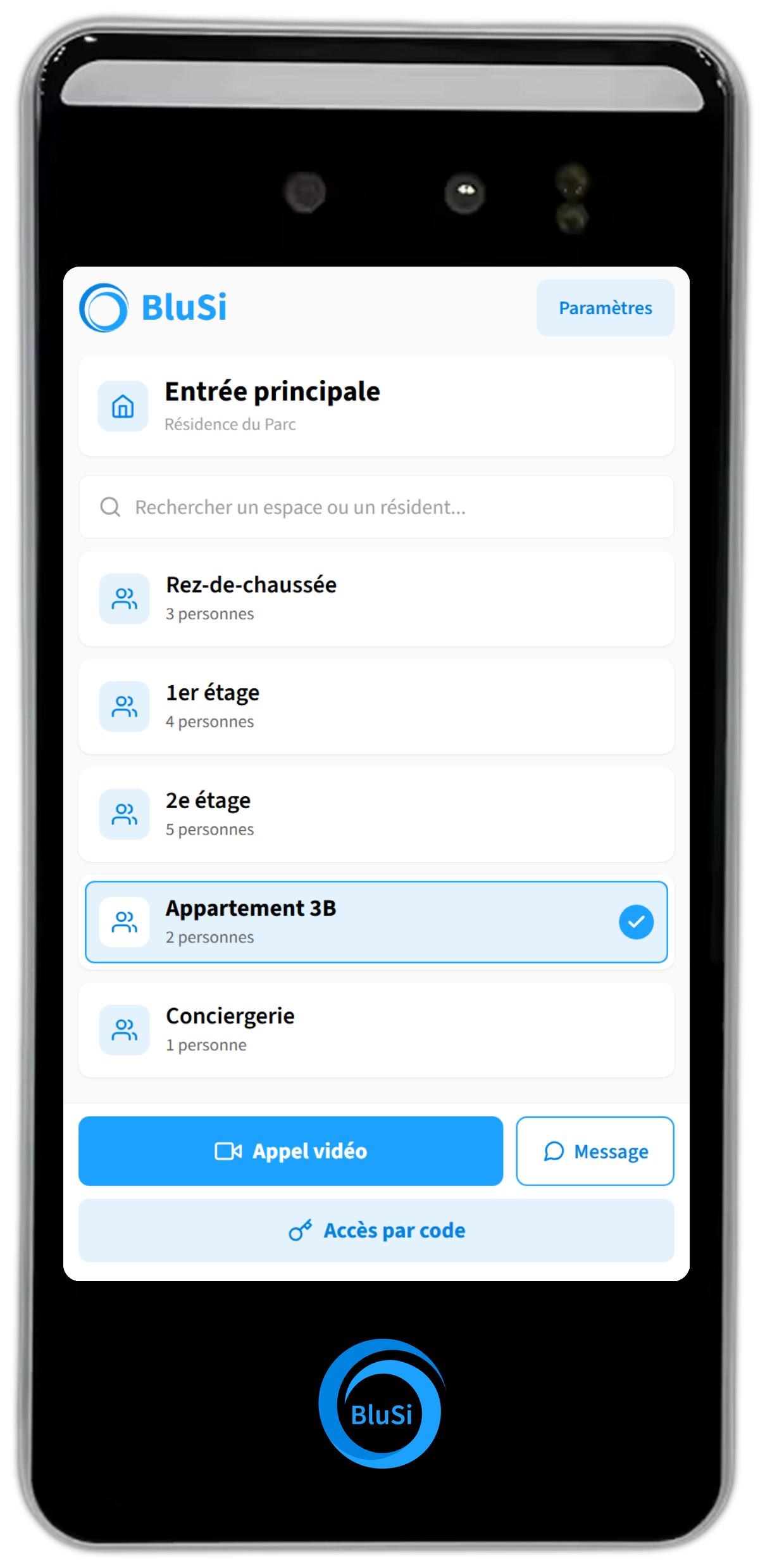 Le BluSi Pad de la Résidence du Parc, l'espace Appartement 3B choisi