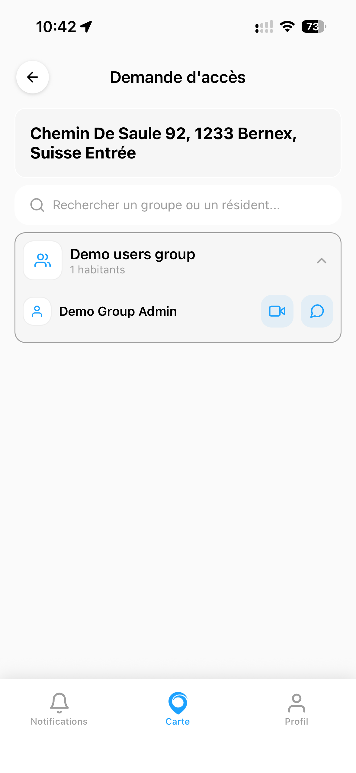BluSi - Demande d'accès