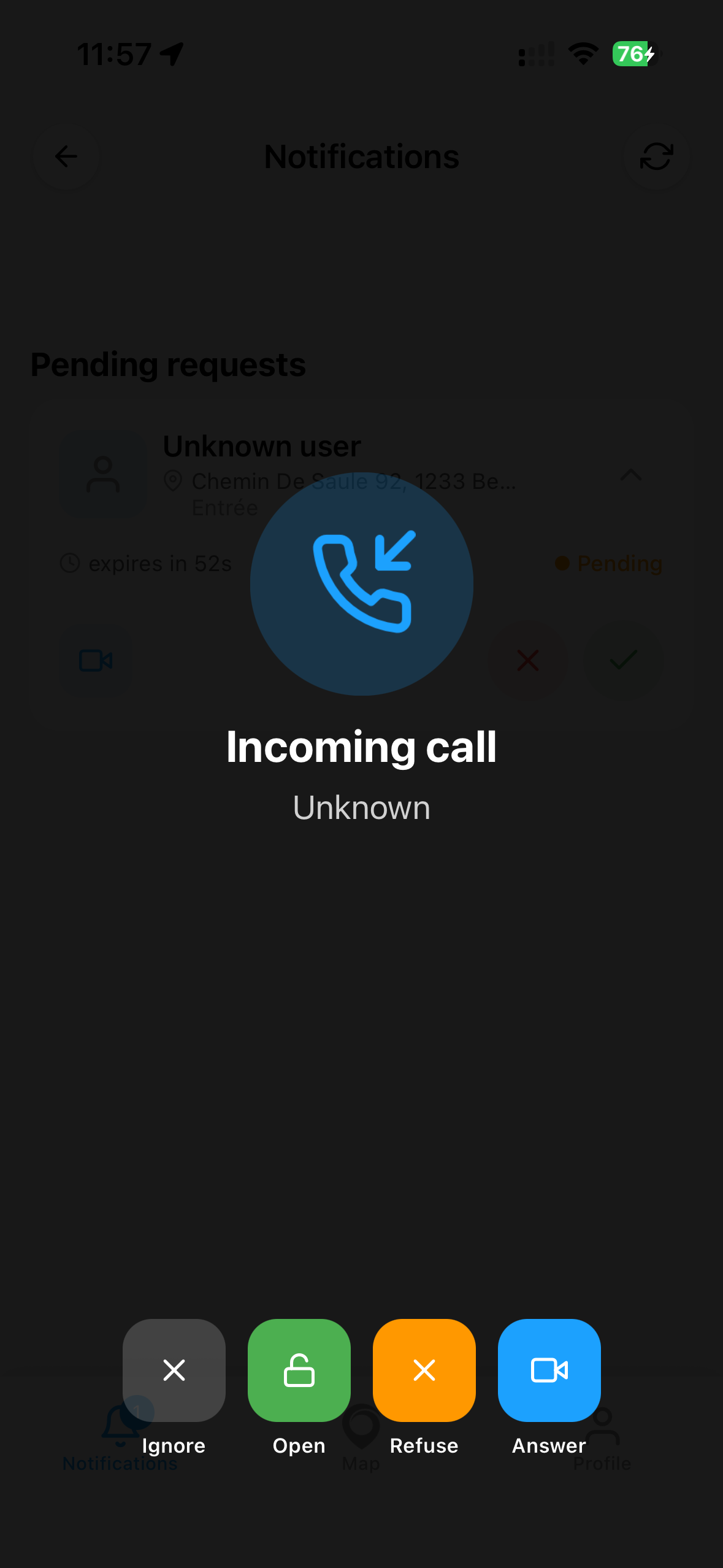 Video call - waiting